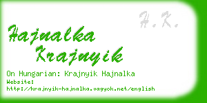 hajnalka krajnyik business card